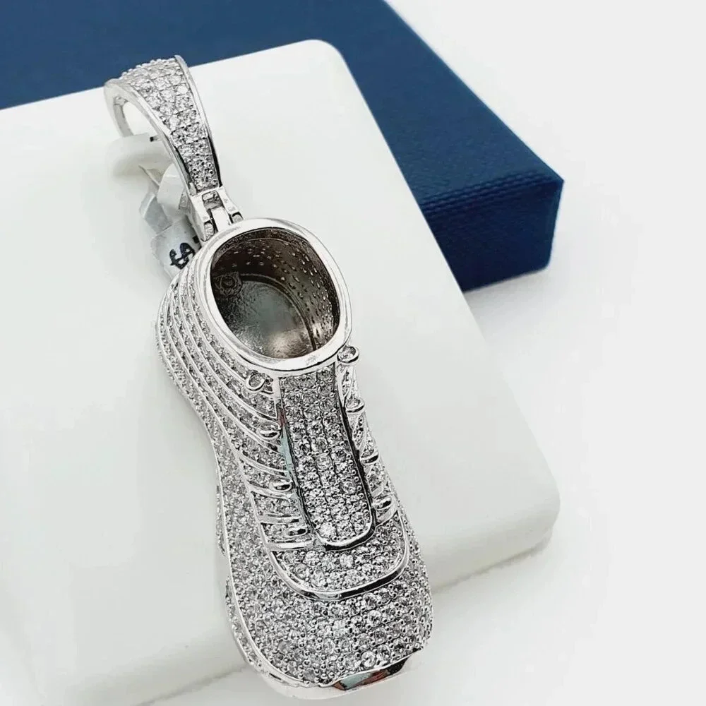 925 Sterling Silver Plated CZ Pendant, EVBRS642 - Picture 2 of 11